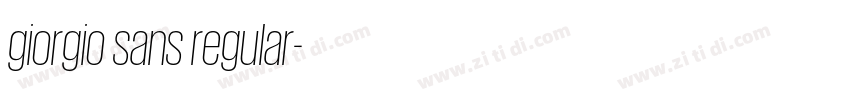 giorgio sans regular字体转换